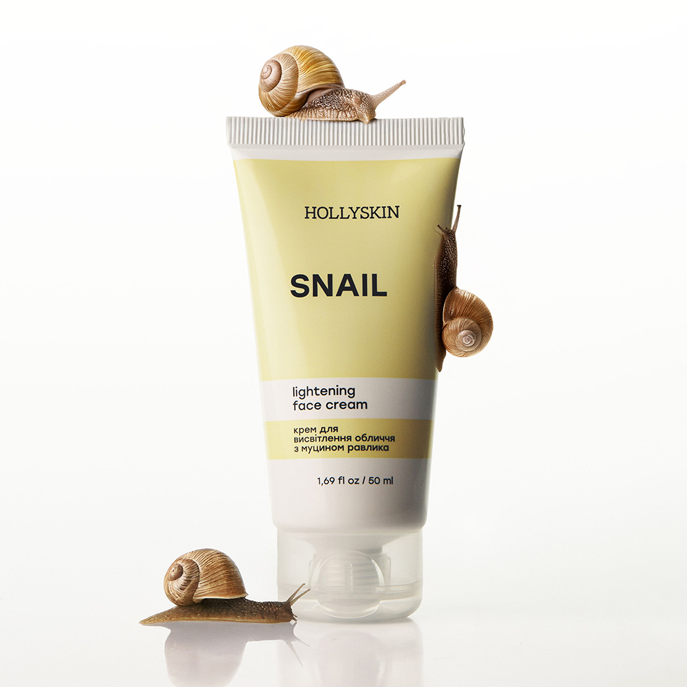 Пом'якшувальний крем для обличчя HOLLYSKIN Snail з муцином равлика